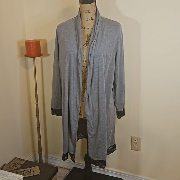 NWOT Asos long gray duster size Small (missing belt) - Picture 3 of 12